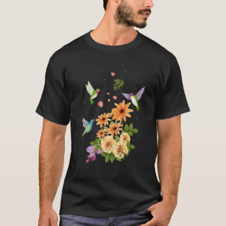 kolibries en bloem Y vogel T-shirt