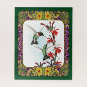 Kolibries en Bloemen #5 Legpuzzel