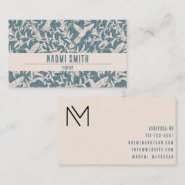 Kolibries gebladerte  stijl Visitekaartje