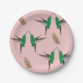 Kolibries Gouden veren Papieren Bordje (Voorkant)