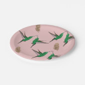 Kolibries Gouden veren Papieren Bordje (Gekanteld)