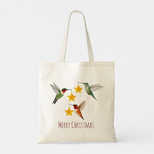 Kolibries Kerstmis Tote Bag (Achterkant)