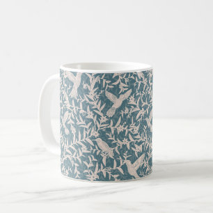 Kolibries loof grillig blauw koffiemok