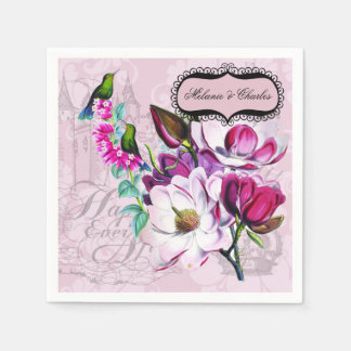 Kolibries Magnolia's Trouwpapier Servetten