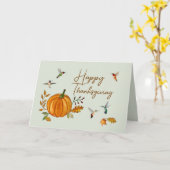 Kolibries Thanksgiving Kaart (Gele Bloem)