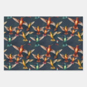 Kolibries van alle kleuren inpakpapier vel (Voorkant 3)