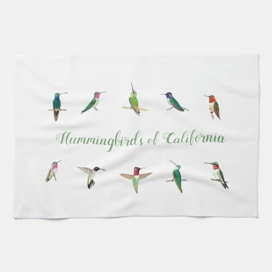 Kolibries van Californië Keukenhanddoek (Horizontaal)