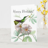 Kolibries Vogels Bloemen Bloemen Bloemdieren Wildl Kaart (Gele Bloem)