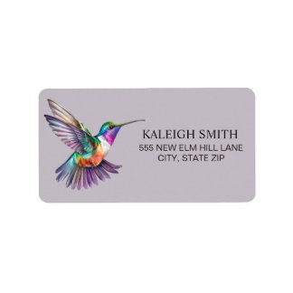Kolibris Paars Natuur Adres Etiket