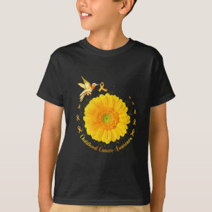 Kolikibrie Geel Zonnebloem Kinderkanker Bewustzijn T-shirt