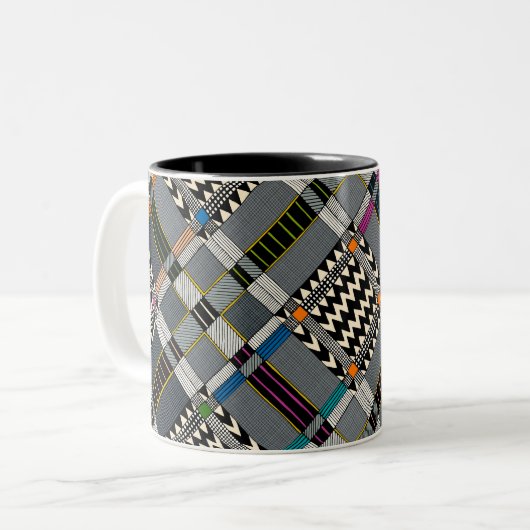 KOLLA vérifier Mug café à deux tons (Devant gauche)