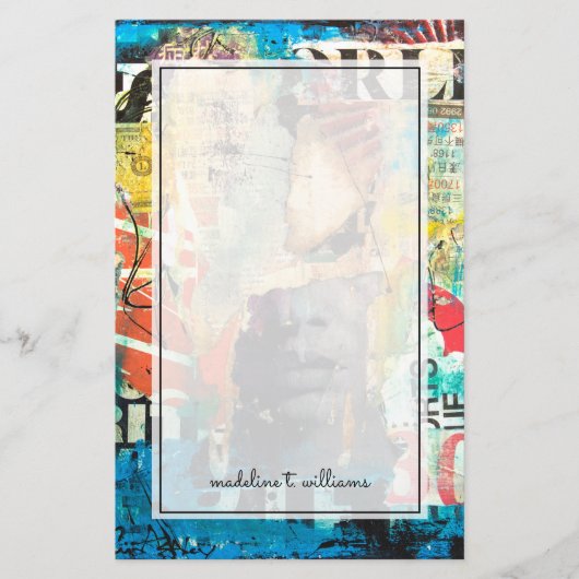 Kollage Head Briefpapier (Voorkant)