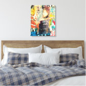 Kollage Head Canvas Afdruk (Insitu (Slaapkamer))