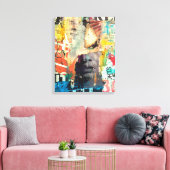 Kollage Head Canvas Afdruk (Insitu (Woonkamer))