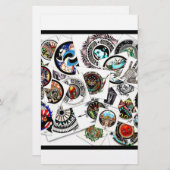 Kollage Tekeningen Briefpapier (Voorkant / Achterkant)