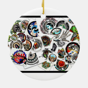 Kollage Tekeningen Keramisch Ornament