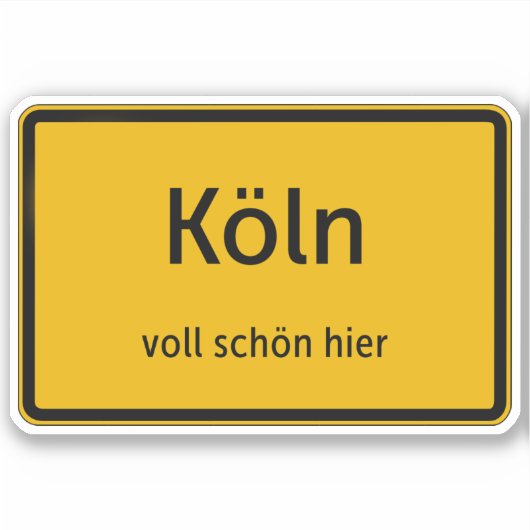 Köln Aufkleber Sticker Autoaufkleber (Devant)