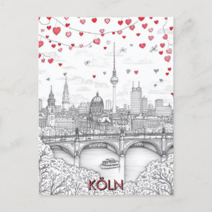 Köln Duitsland Romantische reizen Briefkaart