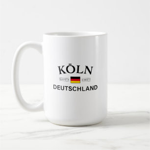 Koln (Keulen) Deutschland coördineert Duits Koffiemok