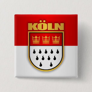 Koln (Keulen) Vierkante Button 5,1 Cm
