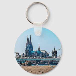 Köln Panorama Kölner Dom Schlüsselanhänger Sleutelhanger