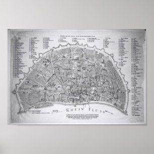 Kölner Stadtplan 1752 - Johann Valentin Reinhardt Poster