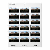 Kolob Canyons in Zion National Park Etiket (Full Sheet)