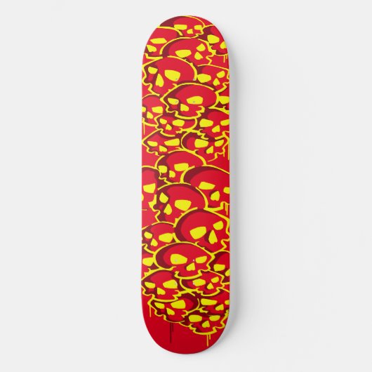 Kolom van schedels Graffiti Skateboard (Voorkant)