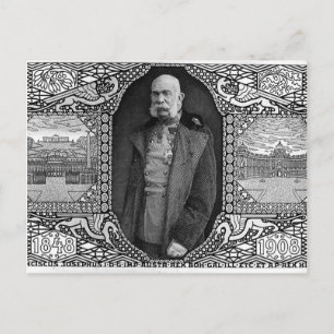 Koloman Moser - Briefkaart met keizer Franz Josef