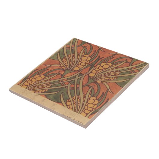 Koloman Moser - Fabric-ontwerp voor Backhausen Tegeltje (Zijkant)