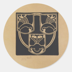 Koloman Moser - Ontwerp van het embleem Ronde Sticker