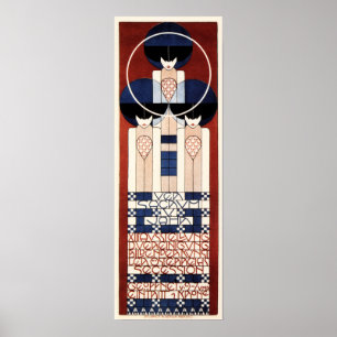 KOLOMAN MOSER V Sacrum V Jahr Wenen Secessie Poster