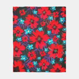 Kolombloemen en -anjers fleece deken