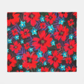 Kolombloemen en -anjers fleece deken (Voorkant (Horizontaal))