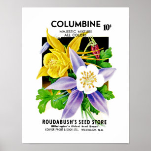 Kolometiket van het pakket van het kolommenzaad poster