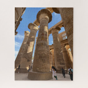 Kolommen van de Karnak Tempel Luxor Egypte Legpuzzel