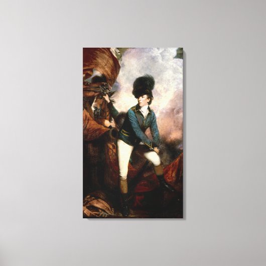 Kolonel Banastre Tarleton 1782 Canvas Afdruk (Voorkant)