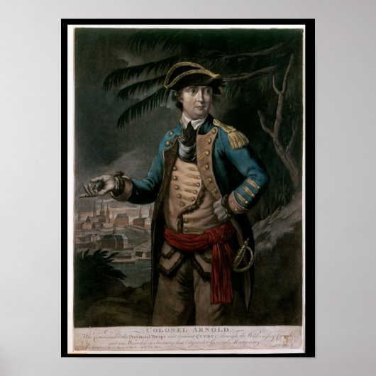 Kolonel Benedict Arnold, pub. Londen, 1776 Poster (Voorkant)