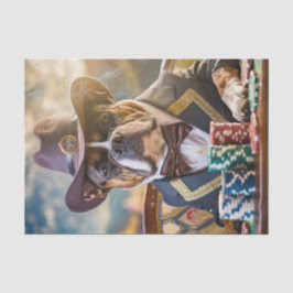 Kolonel Bluff veel, Bulldog die poker speelt Tissuepapier