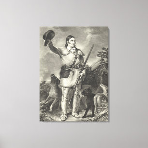 Kolonel Davy Crockett 1839 Canvas Afdruk