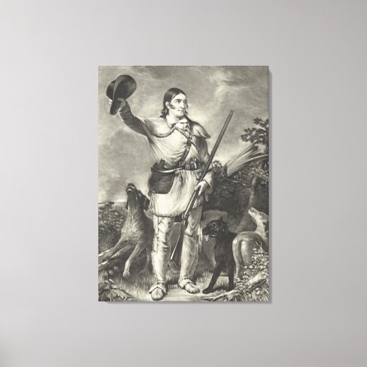 Kolonel Davy Crockett 1839 Canvas Afdruk (Voorkant)