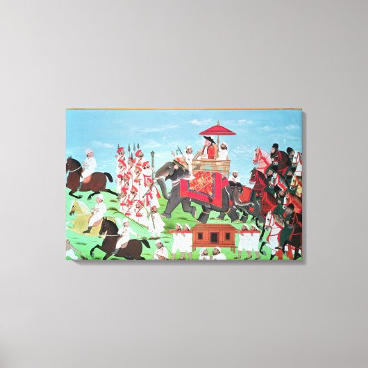 Kolonel James Todd die door de olifant reist Canvas Afdruk (Voorkant)