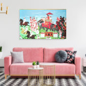 Kolonel James Todd die door de olifant reist Canvas Afdruk (Insitu (Woonkamer))