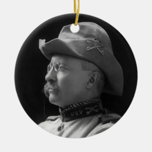 Kolonel Theodore Roosevelt van 1898 Keramisch Ornament (Voorkant)