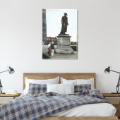 Kolonel William Prescott Statue Scene Canvas Afdruk (Insitu (Slaapkamer))