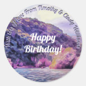 Kolonel Yelapa Birthday 1620 Ronde Sticker (Voorkant)