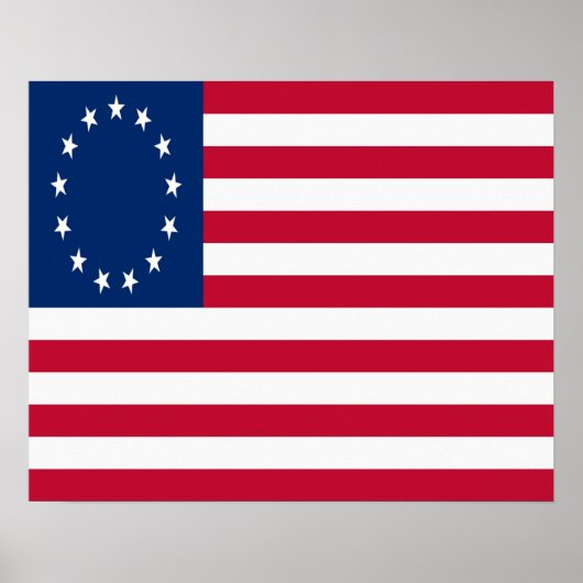 Koloniaal-Amerikaans Poster van de vlag (Voorkant)