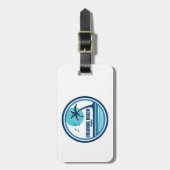 Koloniaal strand Virginia Palm Tree Birds Bagagelabel (Voorkant verticaal)