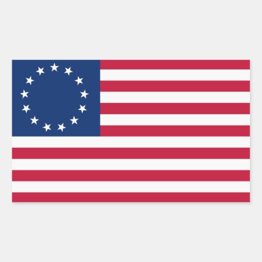 Koloniale Amerikaanse vlag Stickers (Voorkant)