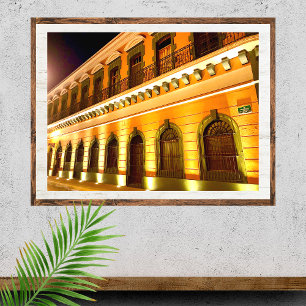 Koloniale architectuur, kleurrijk Mexico Poster